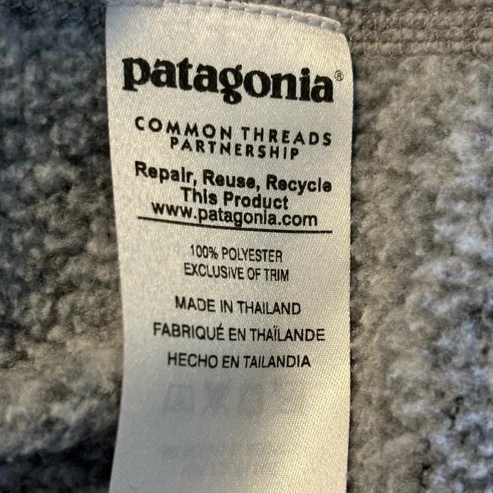 Women's Patagonia‎ Better Sweater Fleece Jacket Birch White size S.
